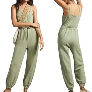 Anthropologie Green Jumpsuit